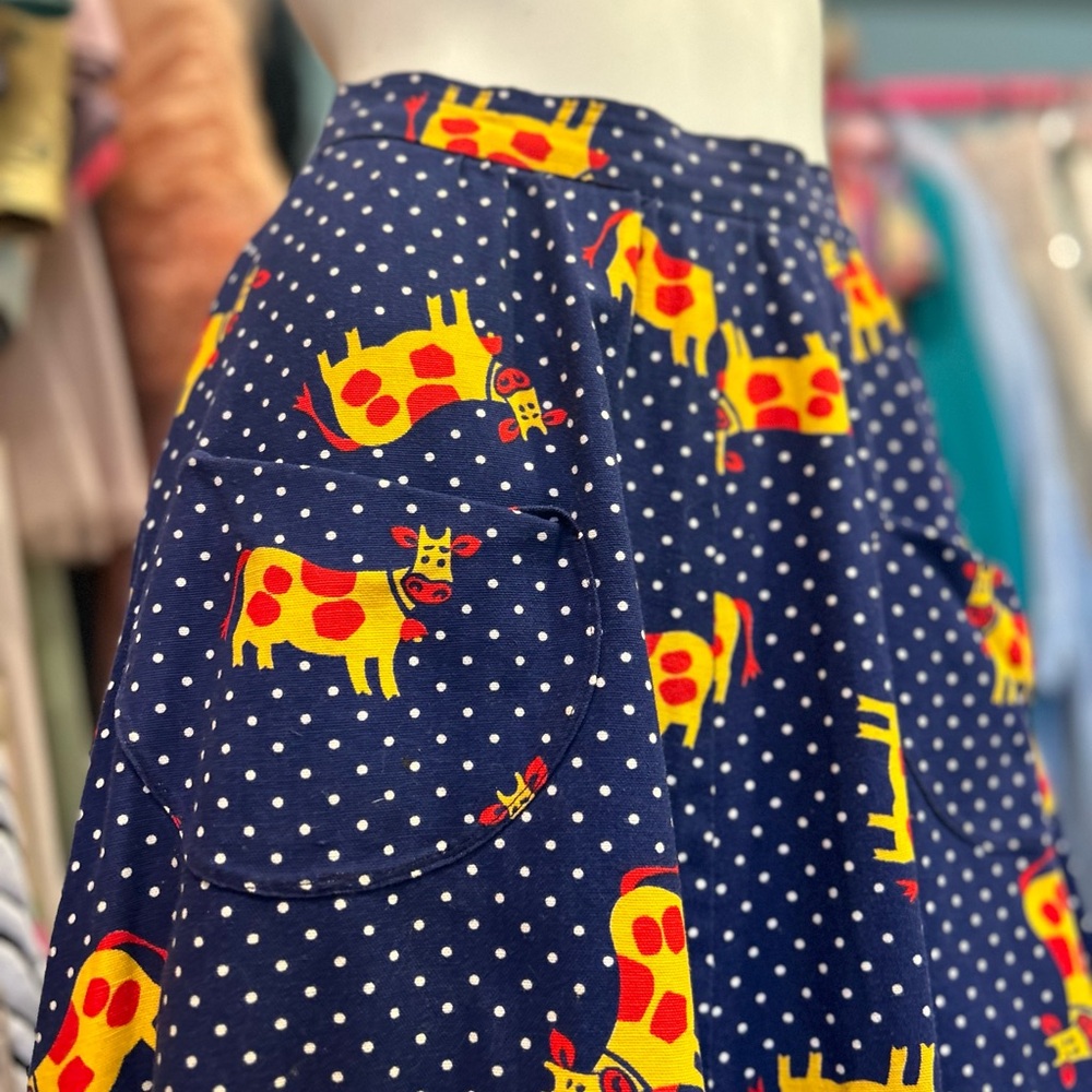 70s Cutie Cow Skirt - Picture 2 of 12